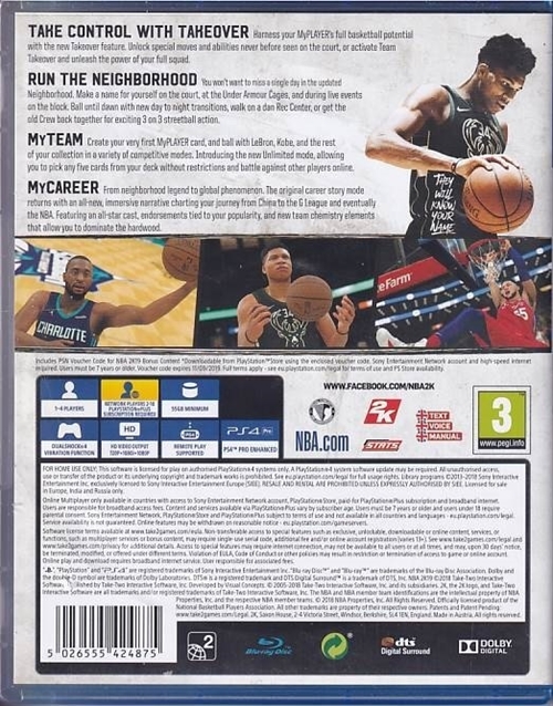 NBA 2K19 - PS4 (B Grade) (Genbrug)